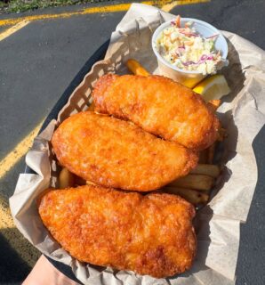 ITS BACK! Battered Cod Fish n Chips! We are also still offering our lightly breaded cod!!