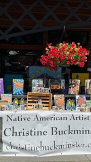Come down and check out some beautiful artwork by Christine Buckminster, a Native American Artist from WarmSprings,She will be here tell 4pm!