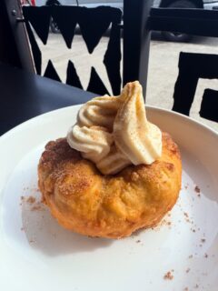 Fry Bread Sundae!! Fry Bread tossed in cinnamon and sugar topped with frozen yogurt of your choice with cinnamon sugar sprinkled on top!!! $10